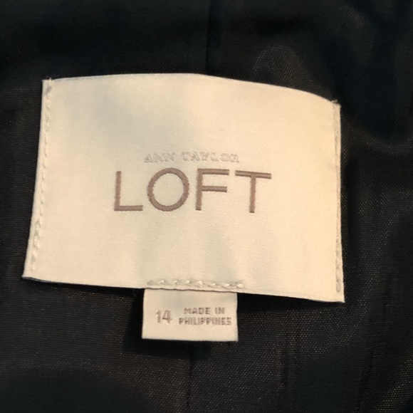 Navy Blue & Cream Striped Blazer from the LOFT - Picture 5 of 6